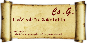 Csávás Gabriella névjegykártya