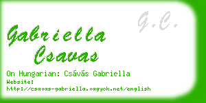gabriella csavas business card