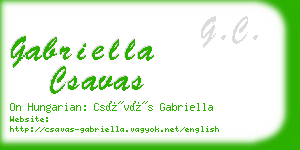 gabriella csavas business card
